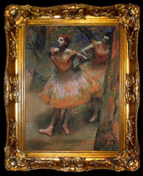 framed  Edgar Degas Two Dancers_j, ta009-2